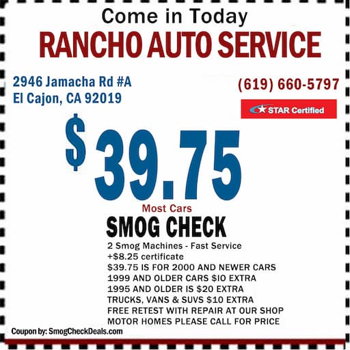 Smog Check Coupon